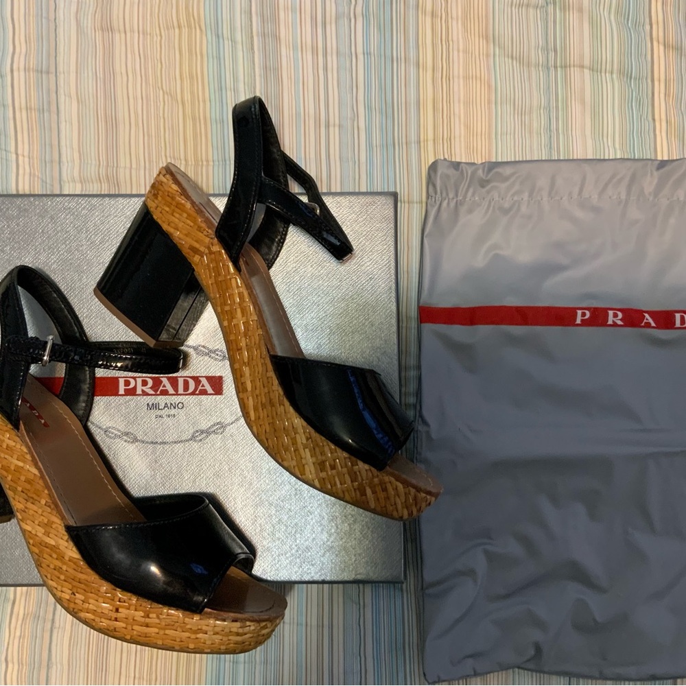 Prada Black & Brown sandals.